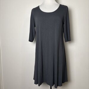 Eileen Fisher Minimalist Tunic Top Size M Rayon Stretch‎ Staple Basic Lagenlook